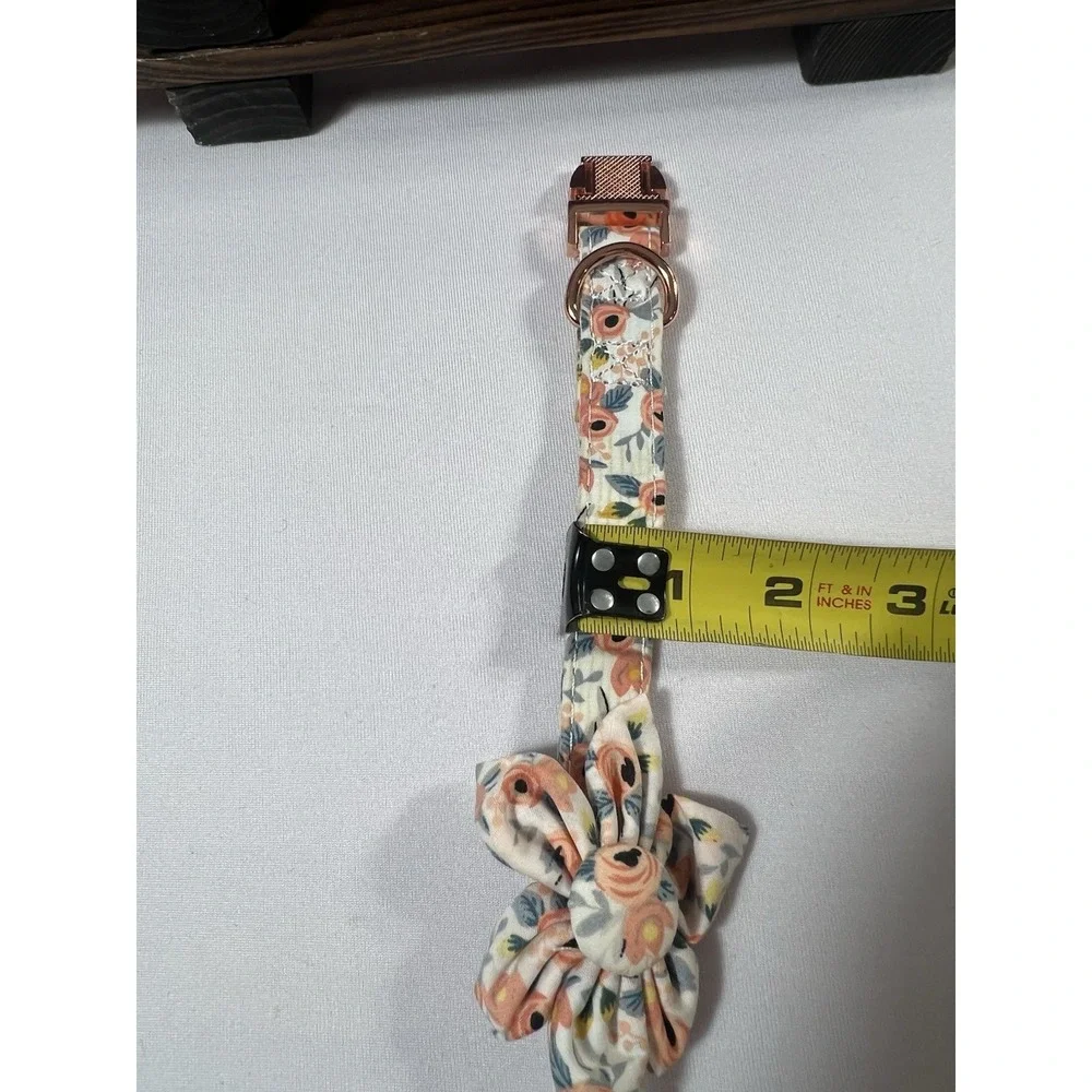 Unique Style Paws Summer‎ Dog Collar with Floral Bow,Colorful Bow Tie Puppy Co